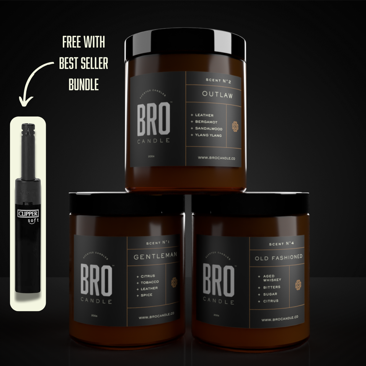 Bro Bundle + FREE Clipper Candle Lighter