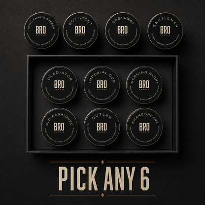 All ten Bro Candle scents, pick any six for your Discovery Set