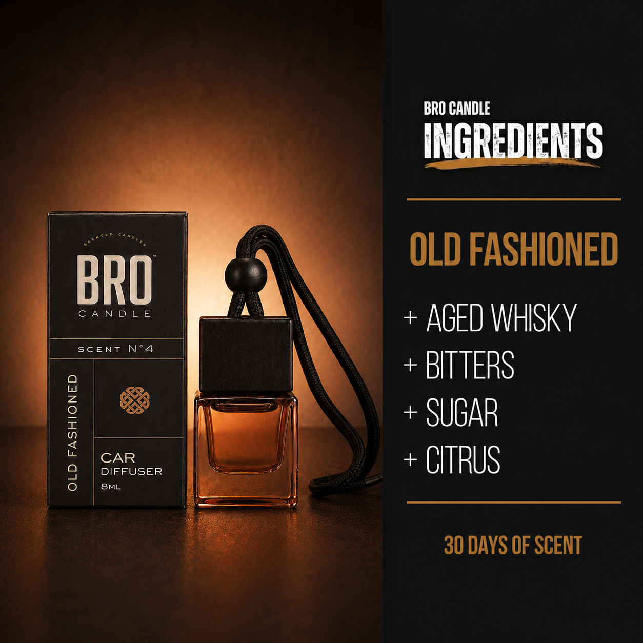 Old Fashioned car diffuser ingredients