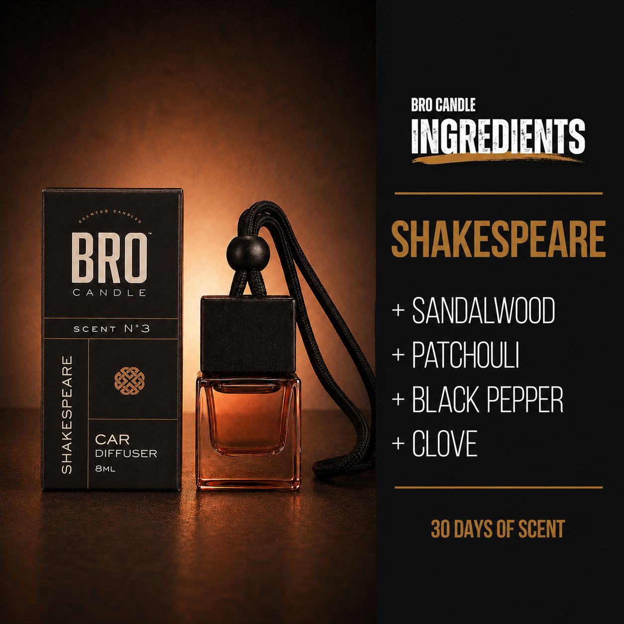 Shakespeare car diffuser ingredients